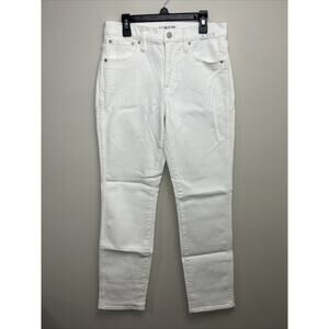 J Crew 10" Vintage Slim Straight Jeans Womens 26 White Denim Jean